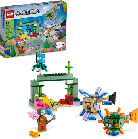 LEGO Minecraft The Guardian Battle Toy Building Set 21180 Underwater Ocean Theme with Minecraft Mobs Figures, Build a Coral Reef, Find Hidden Treasure, Birthday Gifts Idea for Kids, Boys, Girls Age 8+