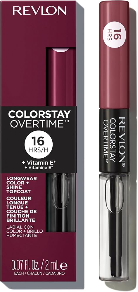 Revlon ColorStay Overtime Lipcolor, 270 Relentless Raisin, 0.07 fl oz