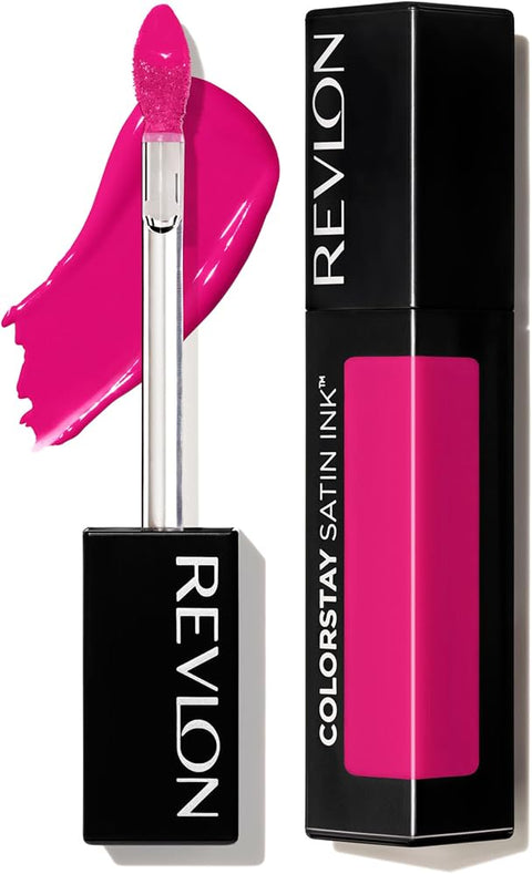 Revlon ColorStay Satin Ink Lipstick, 012 Seal the Deal, 0.17 fl oz | Longwear liquid lipstick with rich satin sheen. Moisturizing formula with black currant seed oil & vitamin E. - Lip Makeup - Beauty