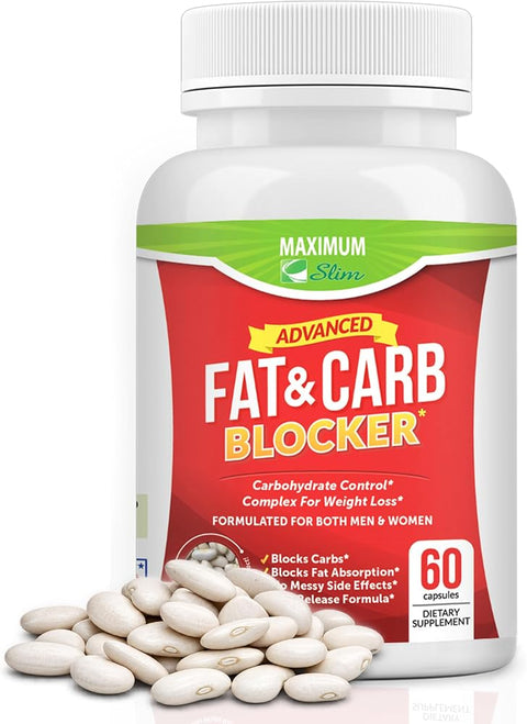 Maximum Slim Fat & Carb Blocker Pure Kidney Bean Extract for Weight Loss and Appetite Suppressant,