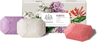 Caswell Massey Lilac, Gardenia & Honeysuckle Scents, Natural Bar Soap Gift Set for Women, Moisturizing Body Soap Bars with Essential Oils, Plant-Based Triple-Milled Luxury Soap for Soft Skin, 3x3.5 Oz