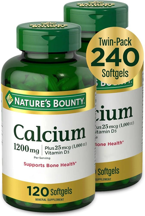 Nature'S Bounty Calcium 1200 mg with 1000 IU Vitamin D3, 2 Per Day, 120 Ct - Personal Care