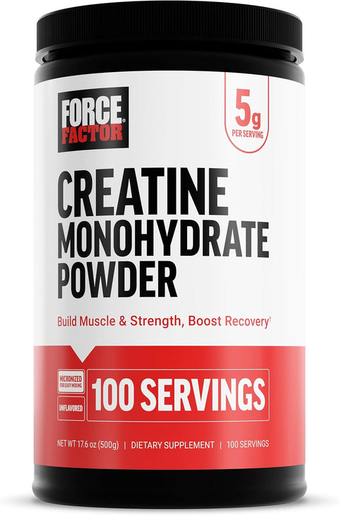Force Factor Creatine Monohydrate Powder, 5g Dose, Micronized