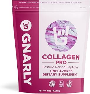 Gnarly Nutrition Collagen Pro Peptides Powder | Unflavored | 16.05 oz Bag