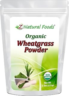 Z Natural Foods Organic Wheatgrass Powder - Green Superfood - 5 lb