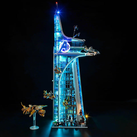 Upgraded Led Light Kit for LEGO Avengers Tower Battle Building Toy Set, Compatible with LEGO 76269 (Model Not Included)