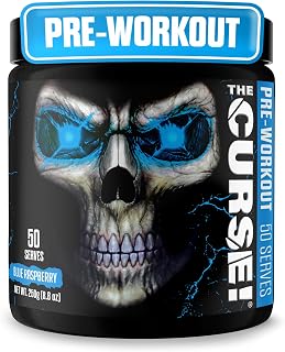 JNX The Curse! Pre Workout Powder with Creatine, Blue Raspberry, 50 Srvs.