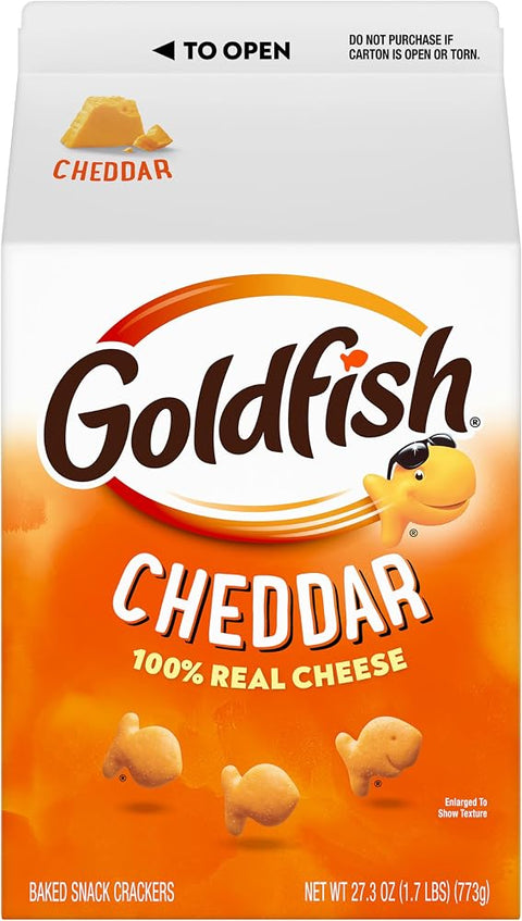 Goldfish Cheddar Cheese Crackers, 27.3 Oz Carton