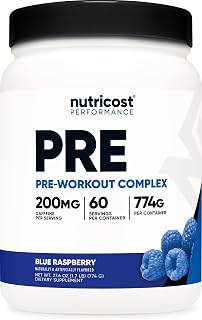 Nutricost Pre-Workout Complex Powder (Blue Raspberry) 60 Servings