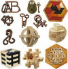 Arlai 12 pcs Wooden Brain Teaser Puzzle & Metal 3D Unlock Interlocking