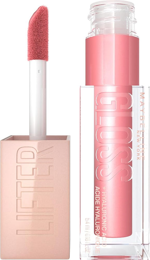Maybelline Lifter Gloss, Hydrating Lip Gloss with Hyaluronic Acid, High Shine for Plumper Looking Lips, Silk, Warm Mauve Neutral, 0.18 Ounce