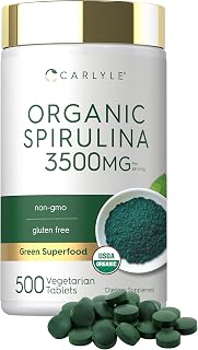 Carlyle Organic Spirulina Tablets | 3500mg | 500 Count