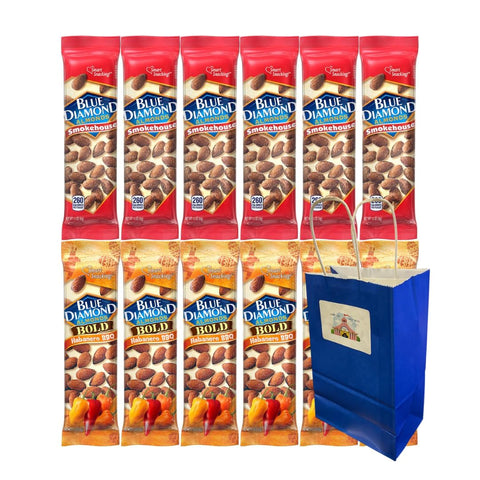 Diamond Variety Snack Pack Almonds - Smokehouse & Habanero BBQ, 12 Count (1.5 oz each)