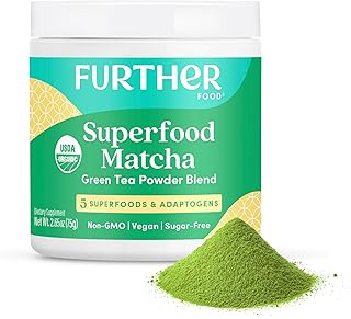 Further Food Superfood Matcha Powder, USDA Organic Japanese Matcha