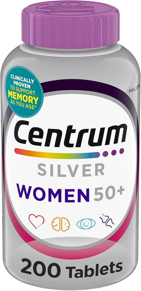 Centrum Silver Women's Multivitamin for Women 50 and Over, 200 Tablets