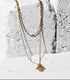 Charming Charlie 2-Layered Hamsa Pendant Necklace For Women: Symbol of Protection Against the Evil Eye and Good Fortune.