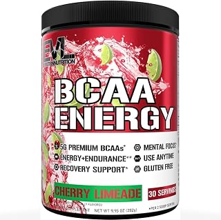 EVL BCAA Energy Amino Acids Powder with Natural Caffeine - Cherry Limeade