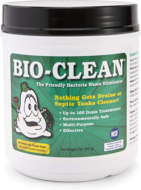 Bio-Clean Drain Septic 2# Can Cleans Drains- Septic Tanks - Grease Traps All Natural and 100% Guaranteed No Caustic Chemicals! Removes fats Oil and Grease, Completely Cleans Your System.