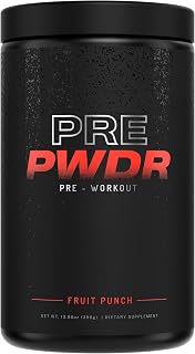 Pre-Workout Powder, All Natural Pre Workout for Energy, Pump, Endurance & Strength, with Caffeine (Fruit Punch)