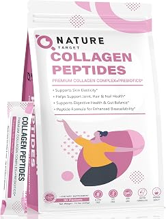 NATURE TARGET Multi Collagen Peptides Powder, 30 Stick Packs