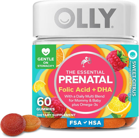 Olly Prenatal Multivitamin Gummy, Daily Blend for Mommy & Baby - 60 Count - Personal Care