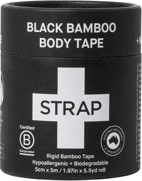 Strap Black Bamboo Body Tape - Biodegradable Sports Body Tape - - Personal Care