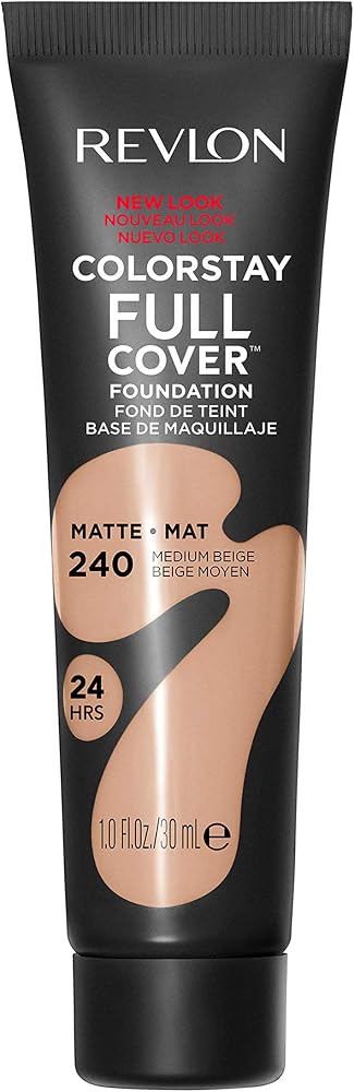 Revlon ColorStay Full Cover Foundation, 240 Medium Beige, 1.0 fl oz