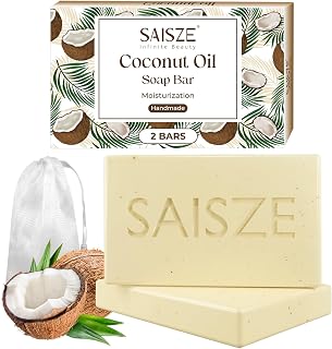 Handmade Coconut and Shea Butter Soap - 8 oz, Cold Process, Organic Soap Enriched with Coconut oil, Shea, Body Bars for Women and Men - Personal Care