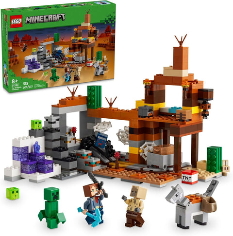 LEGO Minecraft The Badlands Mineshaft - Building Toys for Boys & Girls, Ages 8+ - Video Game Toy for Kids - W/Minecraft Minifigures - Gift for Birthdays - 21263
