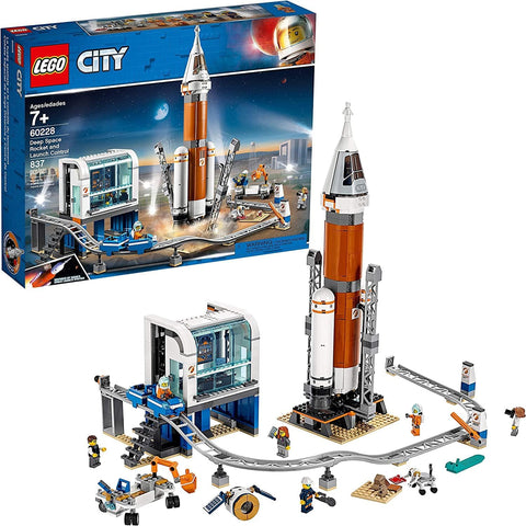 LEGO City Space Deep Space Rocket and Launch Control 60228 Model Rocket Building Kit with Toy Monorail, Control Tower and Astronaut Minifigures, Fun STEM Toy for Creative Play (837 Pieces)
