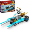 LEGO NINJAGO Zane’s Ice Motorcycle Toy with 1 Minifigure Included, Buildable Model Vehicle, Ninja Gift for Kids Ages 7 and Up, 71816
