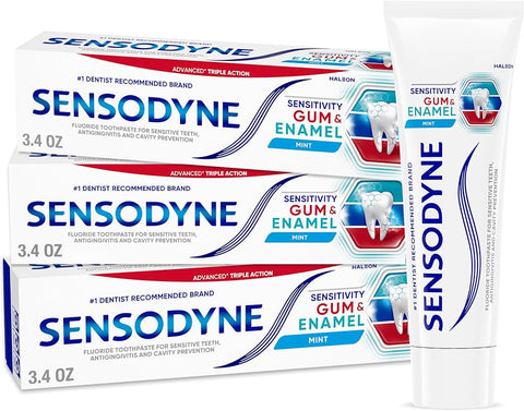 Sensodyne Sensitivity Gum and Enamel Toothpaste, 3.4 Ounces x 3