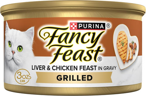 Purina Fancy Feast Grilled Liver and Chicken Feast in Gravy (24) 3oz Cans