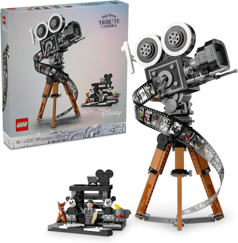 LEGO Disney Walt Disney Tribute Camera Building Set - Bedroom or Office Decor for Men & Women, Ages 18+ - Collectible Craft Model Kit - Gift Idea for Fans - 43230