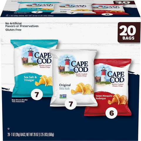 Cape Cod Variety Pack Chips, 20 Count 1 Oz - Personal Care