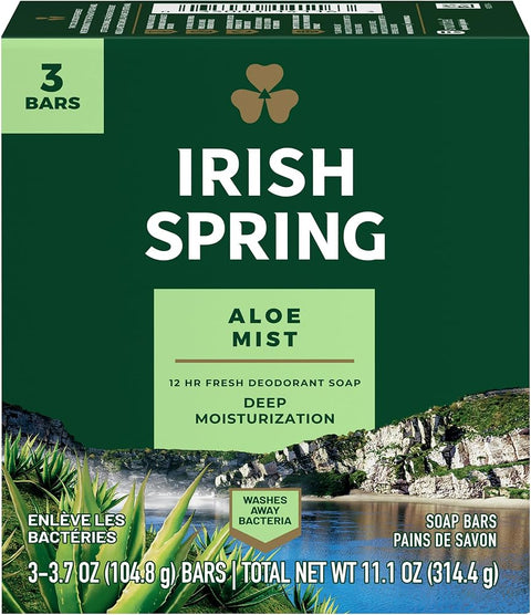 Irish Spring Irish Spring Aloe Deodorant Soap Bar, 3 Ea - Personal Care