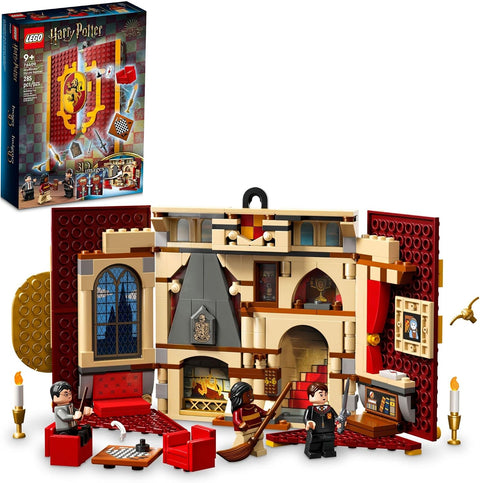 Lego Harry Potter Gryffindor House Banner Set 76409 With LEGO Building Elements, Hogwarts Castle Common Room Toy or Wall Display, Fold Up Travel Toy, Collectible with 3 Minifigures For 9+ Years
