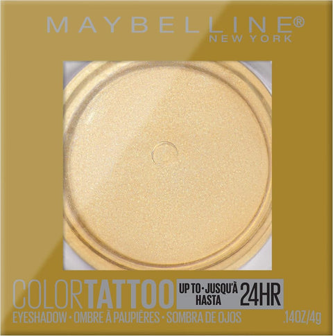 Maybelline New York Color Tattooup to 24Hr Longwear Waterproof Fade Crease Resistant Blendable Cream Eyeshadow Pots Makeup, Golden Girl, 0.14 oz