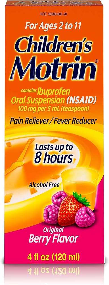 Motrin Children's Oral Suspension, Ibuprofen,Pain Relief, 4 Oz