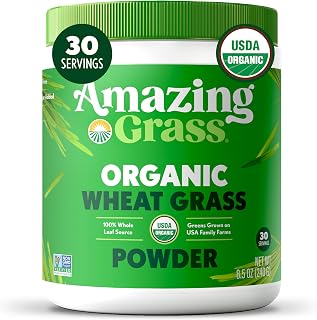 Amazing Grass Wheat Grass Powder, Whole-Leaf, 30 Servings