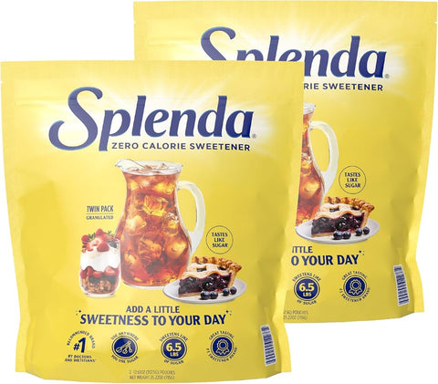 Splenda Zero Calorie Sweetener, Granulated Sugar Substitute, Resealable Twin Pack Bags, 25.22 Ounce (Each Pouch: 12.61 oz) - Personal Care