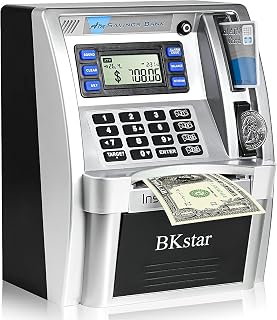 Talking ATM Piggy Bank for Kids with Onekey Shutdown and Power-Off Memory
