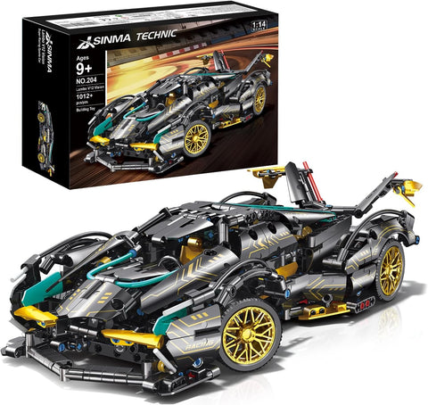 JSINMA Technic Sports Car Building Blocks Toys Boys or Adults Kits 1:14 MOC Lambo V12 Building Set Speed Champions Raceing Car Model Vehicle Set for 10 12 14+ Year Boys(1012pcs)