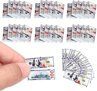 600 Pcs 1:6 Scale Tiny Money Model,Mini Dollhouse Accessories Props