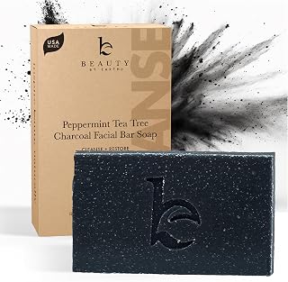 Peppermint Tea Tree Charcoal Facial Bar Soap - USA Made with Natural Oils - Personal Care