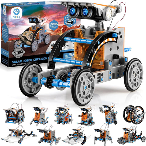 Sillbird 12-in-1 Solar Robot Building Kit STEM Gift for Boys Ages 8-13