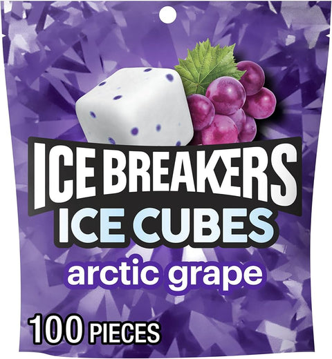 Ice BREAKERS Arctic Grape Sugar-Free Gum Pouch, 8.11 oz, 100 ct - Personal Care