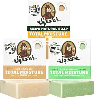 Dr. Squatch Total Moisture Natural Men’s Bar Soap, Soap Bar (5oz) - Personal Care