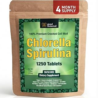 Spirulina Chlorella Tablets - Spirulina Capsules - Chlorella Tablets 1250