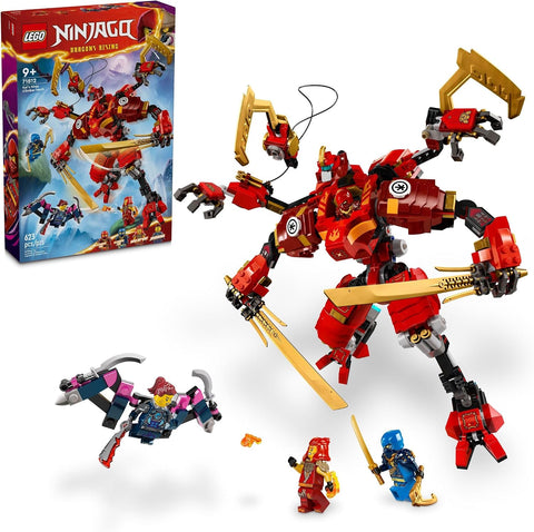 LEGO NINJAGO Kai’s Ninja Climber Mech Adventure Toy Set, Buildable Figure with 4 Ninja Action Figures for Independent Play, Ninja Gift for Kids, Boys and Girls Ages 9 Years Old and Up, 71812